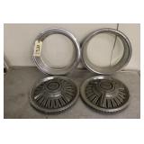 2 Hubcaps & 2 Trim Rims