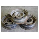 3 Chevy Rally Wheels 15" x 6"
