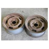 2 Chevy Rally Wheels 14" x 6"