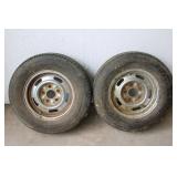 Pair of Chrome Chevy Rally 14" Wheels