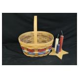 Longaberger Stars & Stripes Basket w/ Firecrackers