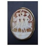 14K RARE Cameo