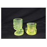 Uranium Glass Toothpick Holders