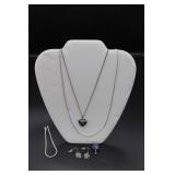 Silver Bracelets, Necklace & Earrings