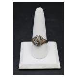 Sterling & Gold Mix Vintage Class Ring