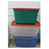 Assorted Plastic Tubs w/Lids