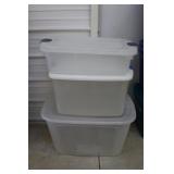 Assorted Plastic Storage Tubs w/Lids
