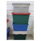 Assorted Plastic Storage Tubs w/Lids