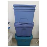 Assorted Plastic Storage Tubs w/Lids