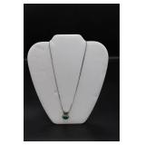 Silver Necklace w/Stone