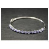 Silver Bracelet w/Stones