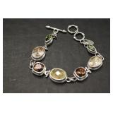Silver Bracelet w/Stones