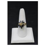 14K Gold Saphire & Diamond Ring