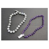NEW Labradorite, Amethyst Bead Necklaces