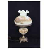 Fenton Log Cabin Hurricane Lamp