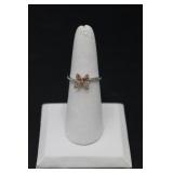 10K Gold 2 Tone Butterfly Ring