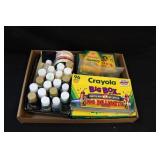 Crayons & Acrylic Craft Paint