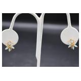 14K Gold Opal Star Earrings