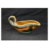 Vintage Sarreguemines Fish Gravy Boat