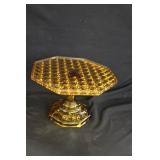 Amber Glass 6 1/2" Cake Stand