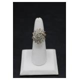 14K Gold w/Diamonds Cluster Ring