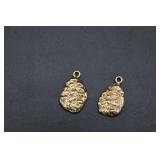 14K Gold Nugget Earring Jackets