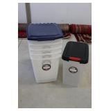 Lidded Rolling Plastic Carts