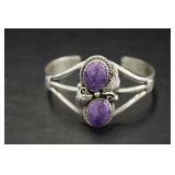 Silver Bracelet w/Purple Stones