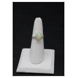 18K Gold Natural Opal & Diamond Ring