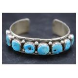 926 Sterling w/Turquois Cuff Bracelet