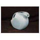 Vintage Large Disk  Turquoise Fiesta  Pitcher