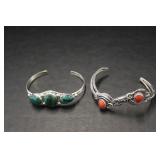 Silver Bracelets w/Stones