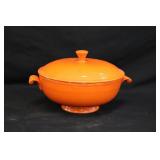 Vintage Orange Fiesta Covered Casserole Dish