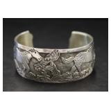 Fabulous Silver Horse Cuff Bracelet