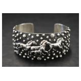 Emer Thompson Silver Horse Cuff Bracelet