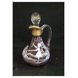 Vintage Mary Gregory Style Cranberry Cruet