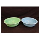 Vintage  Sea Biscuit & Turquoise Serving Bowls