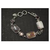 Silver Bracelet w/Stones
