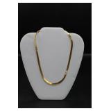 14K Gold Herringbone Chain Necklace