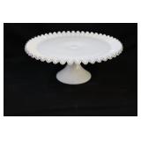 Fluted Milk Glass Cake Stand