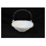 Fluted Milk Glass Basket