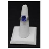 14K Gold Diamond & Non Tanzanian Stone