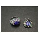 Silver Ring & Pendant Set