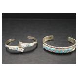 Silver Stone Inlay Bracelets
