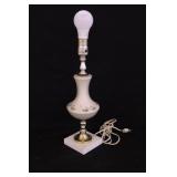 Vintage Carrara Marble Side Table Lamp