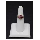 10K Gold Purple Stones Ring