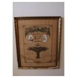 1895 Framed Marriage Certificate