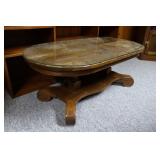 Oak Glass Top Coffee Table