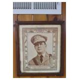 Framed General Douglas MacArthur Portrait