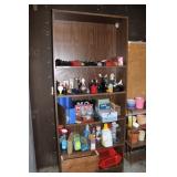 Bookcase, Collectables Cleaning Bottles